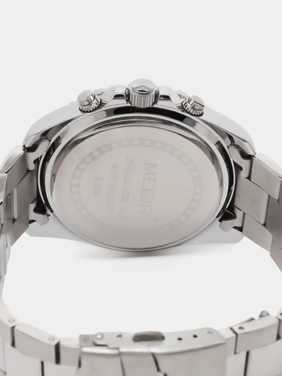 Серебряный мужские наручные часы Megir ML2065G, с хронографом, в подарочной упаковке