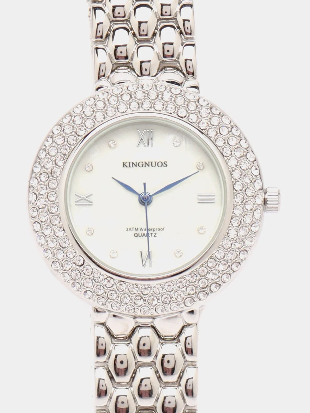 Серебряный женские наручные часы Kingnuos K-328, в подарочной упаковке