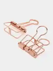 Зажимы для бумаг 32мм, Meshu "Rose Gold", 4 шт.