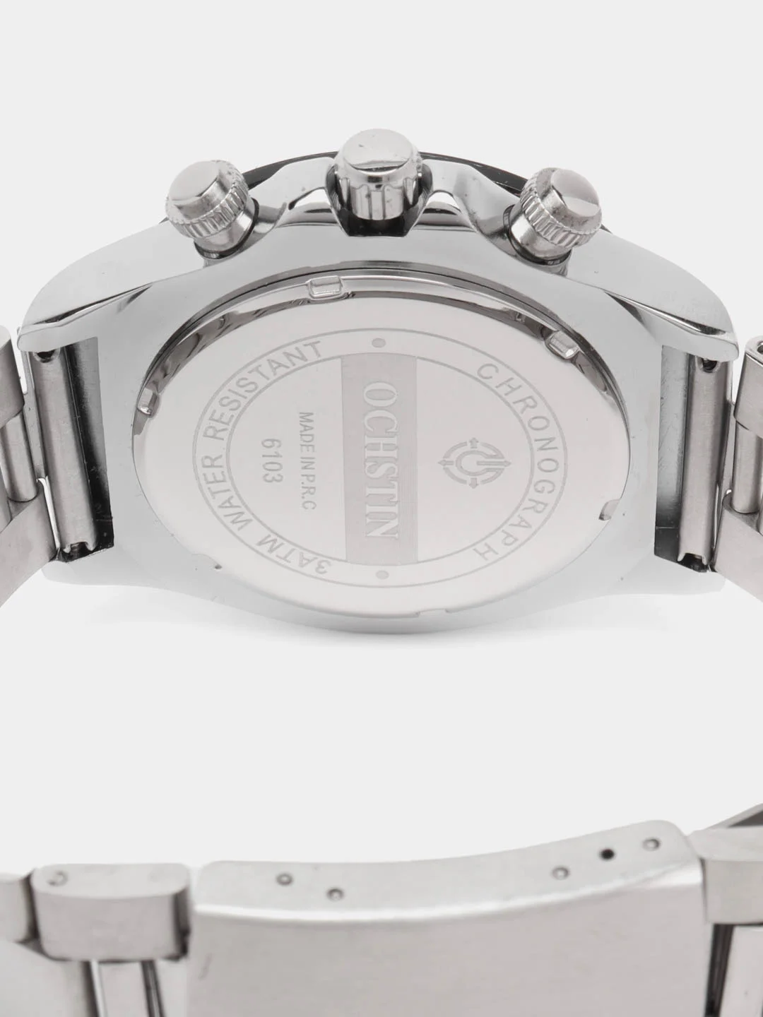 Серебряный мужские наручные часы Ochstin 6103B с хронографом в подарочной упаковке