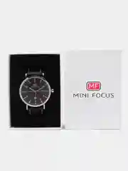 Черный мужские наручные часы Mini Focus MF0019G, c календарём, в подарочной упаковке