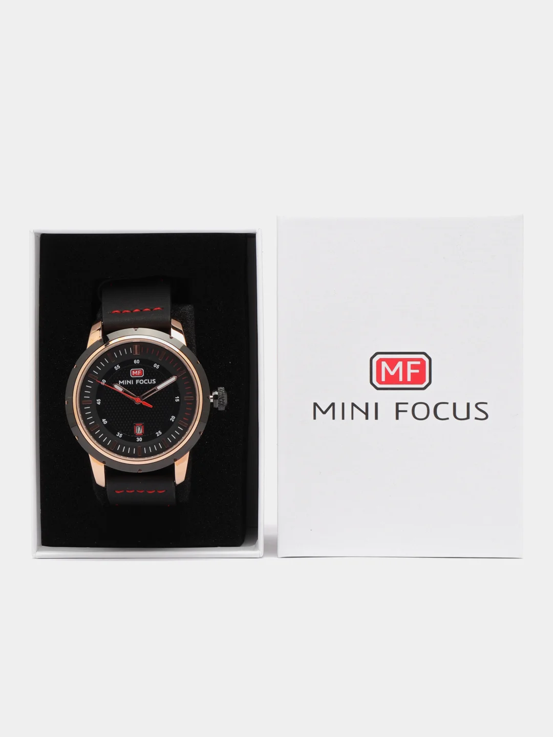Золотой мужские наручные часы Mini Focus MF0014G, в подарочной упаковке