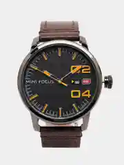 Коричневый мужские наручные часы Mini Focus MF0022G, с календарём, в подарочной упаковке