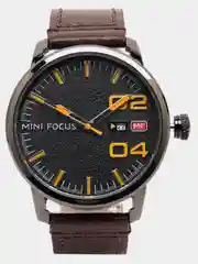 Коричневый мужские наручные часы Mini Focus MF0022G, с календарём, в подарочной упаковке