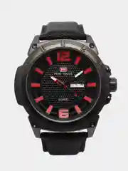 Красный мужские наручные часы Mini Focus MF0136G, с нейлоновым ремешком и календарём