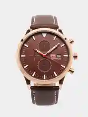 Золотой мужские наручные часы Mini Focus MF0015G с хронографом, в подарочной упаковке