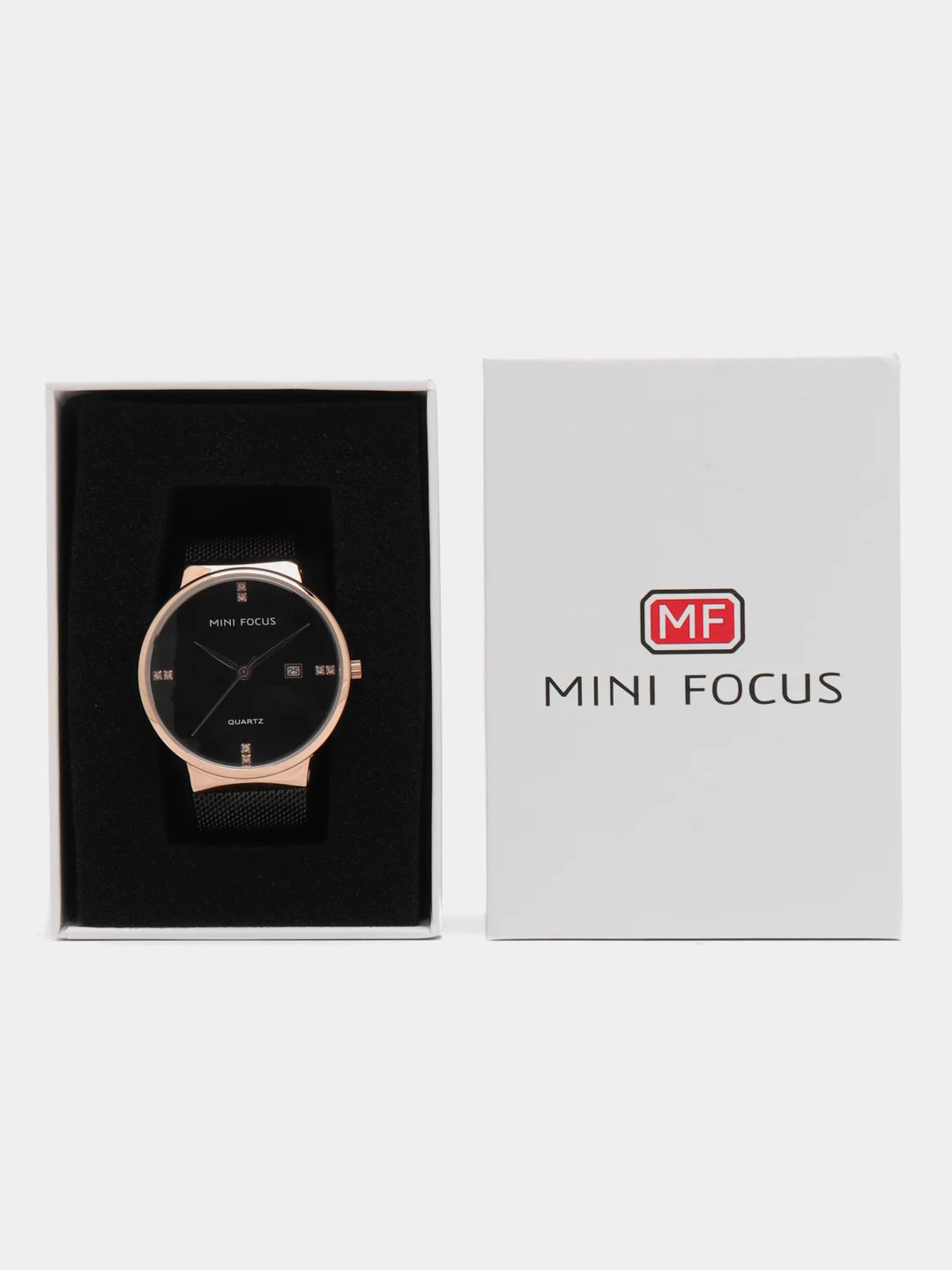 Медный женские наручные часы Mini Focus MF0181G с календарём, в подарочной упаковке