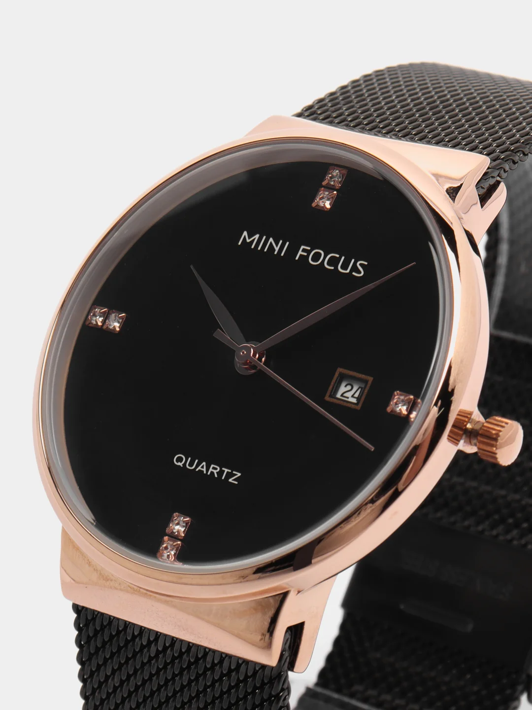 Медный женские наручные часы Mini Focus MF0181G с календарём, в подарочной упаковке