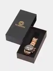 Золотой мужские наручные часы Ochstin 6103B с хронографом  в подарочной упаковке