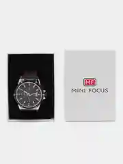 Серебряный мужские наручные часы Mini Focus MF0175G с хронографом, в подарочной упаковке
