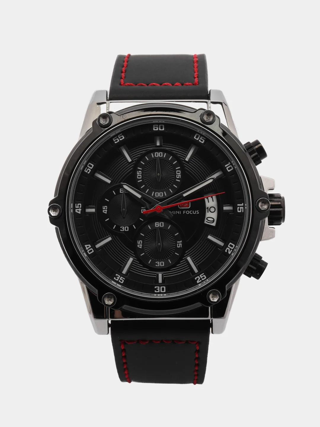Серебряный мужские наручные часы Mini Focus MF0175G с хронографом, в подарочной упаковке