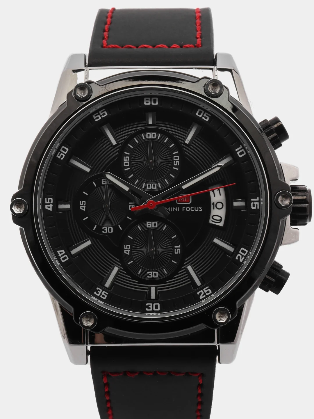 Серебряный мужские наручные часы Mini Focus MF0175G с хронографом, в подарочной упаковке