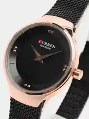 Черный женские наручные часы Curren 9028 в подарочной упаковке