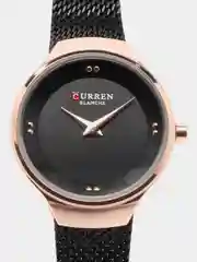 Черный женские наручные часы Curren 9028 в подарочной упаковке