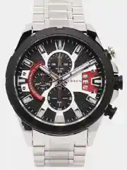 Серебряный мужские наручные часы Curren 8401 с хронографом в подарочной упаковке