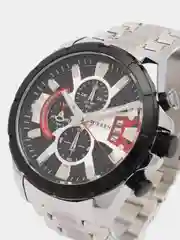 Серебряный мужские наручные часы Curren 8401 с хронографом в подарочной упаковке