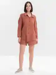 Белый костюм женский летний двойка рубашка шорты / женский костюм / костюм летний