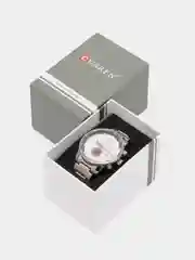 Серый металлик мужские наручные часы  Curren 8362 с хронографом в подарочной упаковке