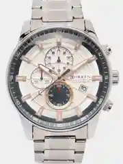 Серый металлик мужские наручные часы  Curren 8362 с хронографом в подарочной упаковке