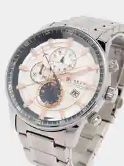 Серый металлик мужские наручные часы  Curren 8362 с хронографом в подарочной упаковке