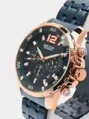 Синий мужские наручные часы Megir ML2068 с хронографом, в подарочной упаковке