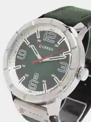 Зеленый мужские наручные часы Curren 8327 с календарём в подарочной упаковке