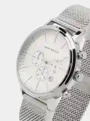 Серебряный мужские наручные часы Mini Focus MF0297G с хронографом, в подарочной упаковке