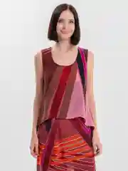 Оранжевый комплект костюм, топ,юбка, женский