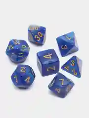 Голубой игральные кости-дайсы для настольных и ролевых игр, 7 штук в наборе, Dungeons and Dragons