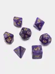 Темно-синий игральные кости-дайсы для настольных и ролевых игр, 7 штук в наборе, Dungeons and Dragons