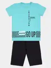 Бирюзовый комплект, костюм для мальчика футболка, шорты, Bonito kids