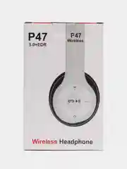Белый беспроводные блютуз наушники P47 Wireless