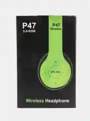 Зеленый беспроводные блютуз наушники P47 Wireless