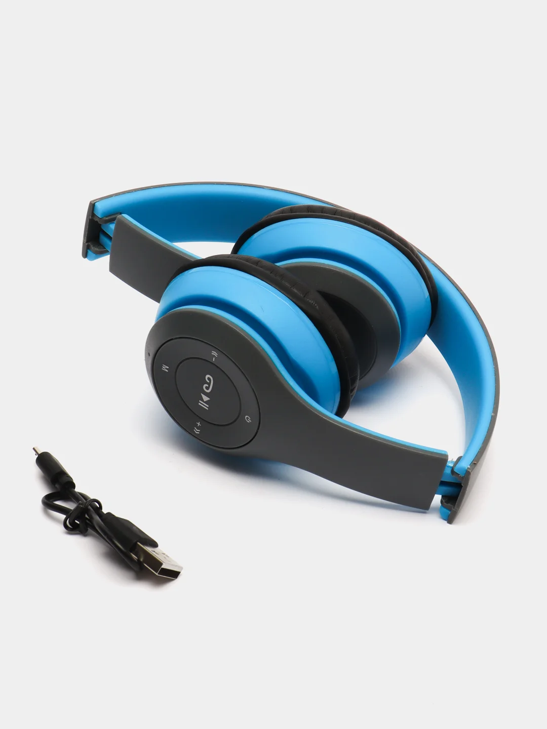 Голубой беспроводные блютуз наушники P47 Wireless