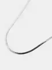 Серебряный цепочка плоская колье Снейк с гладким плетением Snake, длина 50 см