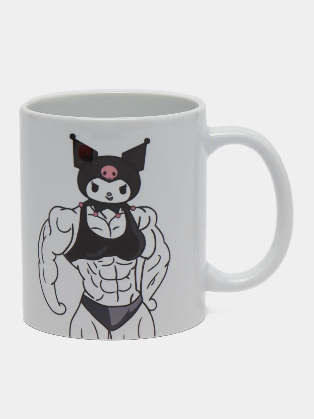 Бежевый кружка Уэнсдей Аддамс, Kuromi, Hello Kitty, Куроми и Китти, Wednesday