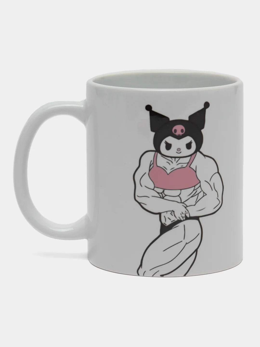 Бежевый кружка Уэнсдей Аддамс, Kuromi, Hello Kitty, Куроми и Китти, Wednesday