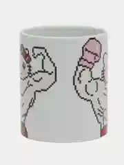 Багровый кружка Уэнсдей Аддамс, Kuromi, Hello Kitty, Куроми и Китти, Wednesday