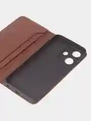 Коричневый чехол-книжка GQ для Infinix Hot 30i из искусственной кожи