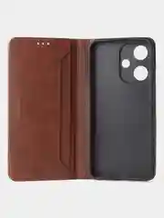Коричневый чехол-книжка GQ для Infinix Hot 30i из искусственной кожи