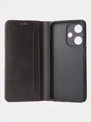 Черный чехол-книжка GQ для Infinix Hot 30i из искусственной кожи