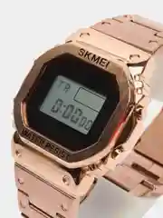 Бронзовый мужские наручные часы Skmei 1456 со стальным браслетом