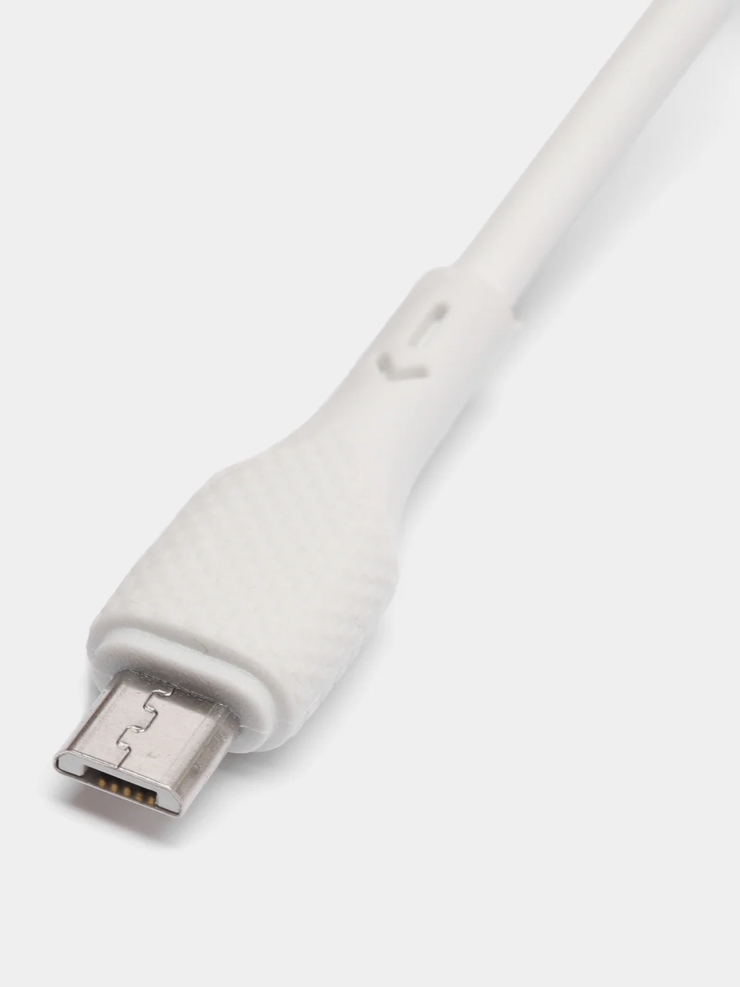 Белый кабель силиконовый Micro-USB
