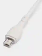 Белый кабель силиконовый Micro-USB