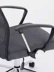 Кресло офисное BRABIX Flight R EX-541, хром, ткань TW, сетка, черное/серое, 532518