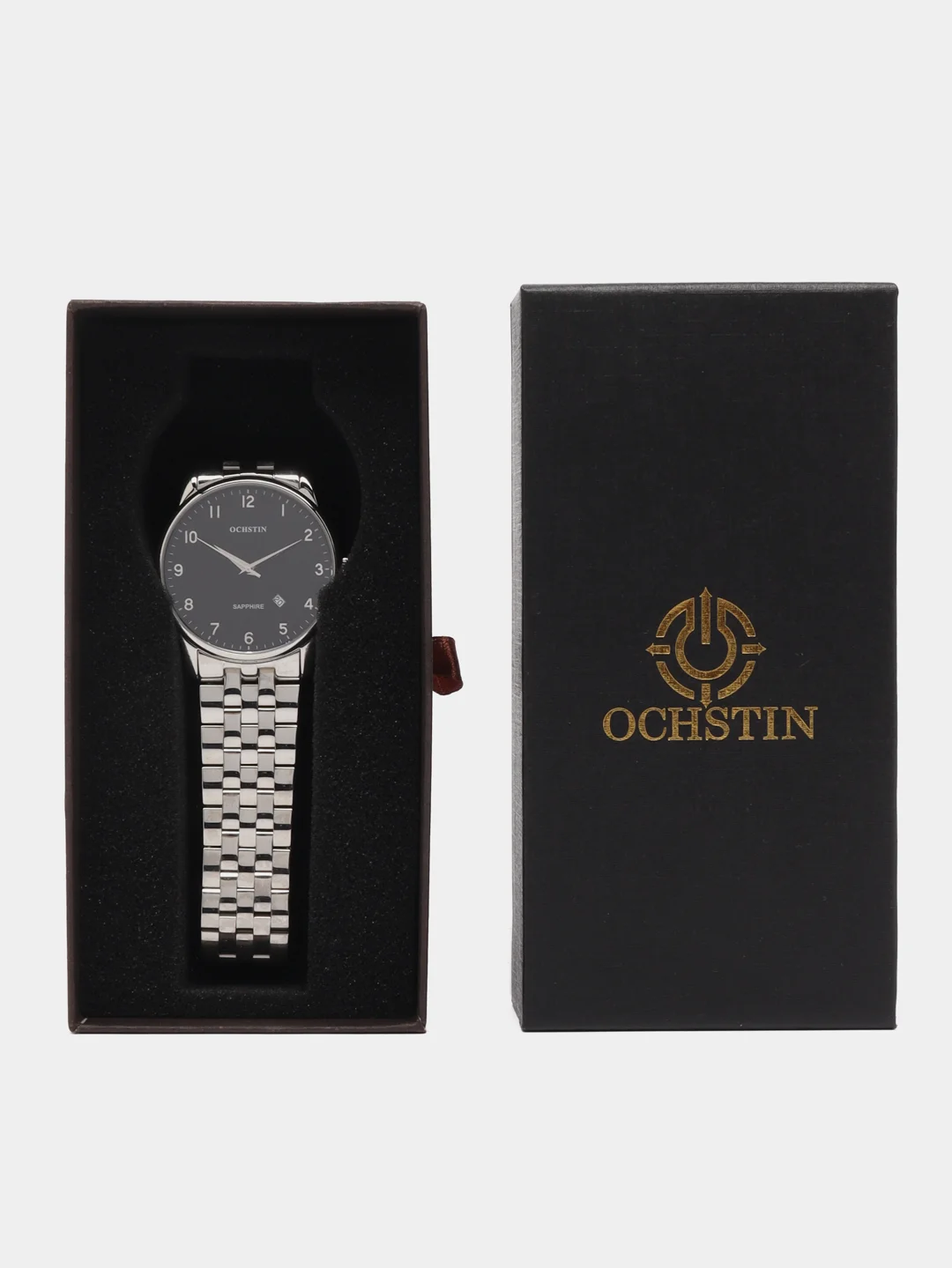 Серебряный мужские наручные часы Ochstin 6004A в подарочной упаковке