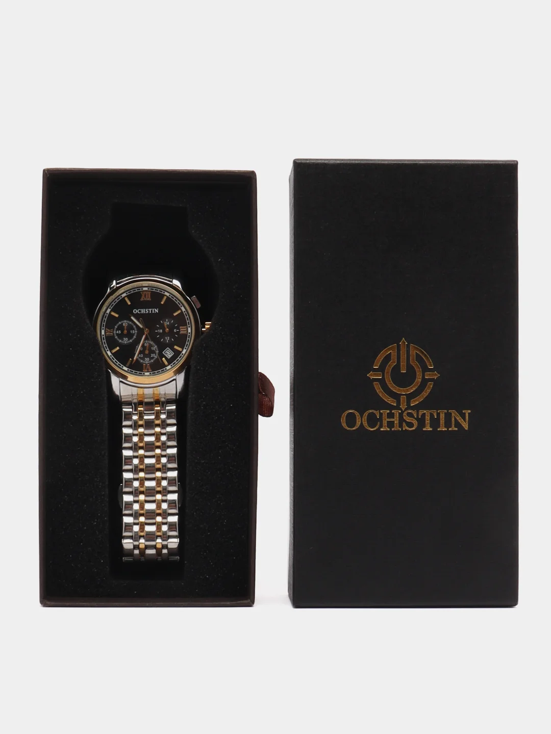 Желтый мужские наручные часы Ochstin 6097A с хронографом в подарочной упаковке