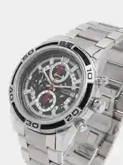 Серебряный мужские наручные часы Ochstin 6114B с хронографом в подарочной упаковке
