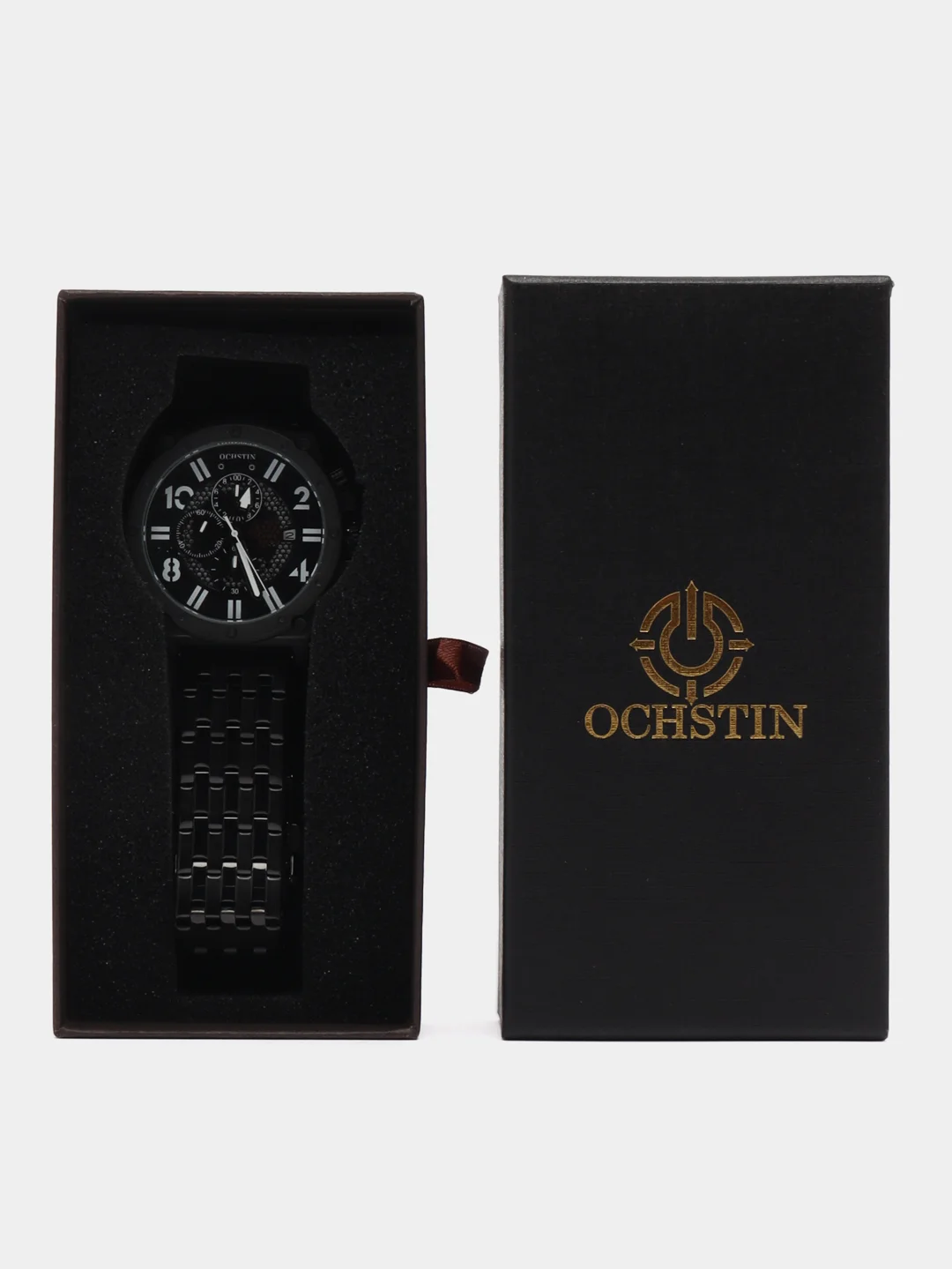 Черный мужские наручные часы Ochstin 7251 в подарочной упаковке