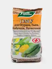 Комплексное органо-минеральное удобрение "ОМУ - Для огурцов, тыкв, кабачков", 1 кг, "БХЗ"